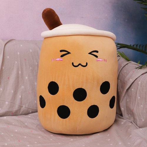 Image de Oreiller Peluche Thé au Lait 72cm - Doux & Confortable