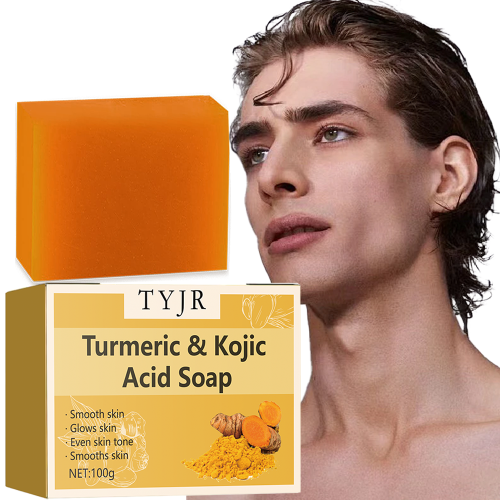 Immagine di Sapone Naturale allo Zenzero e Curcuma per Pelle Chiara, Anti-Acne e Illuminante - Rimuove le Macchie Scure e Purifica in Profondità