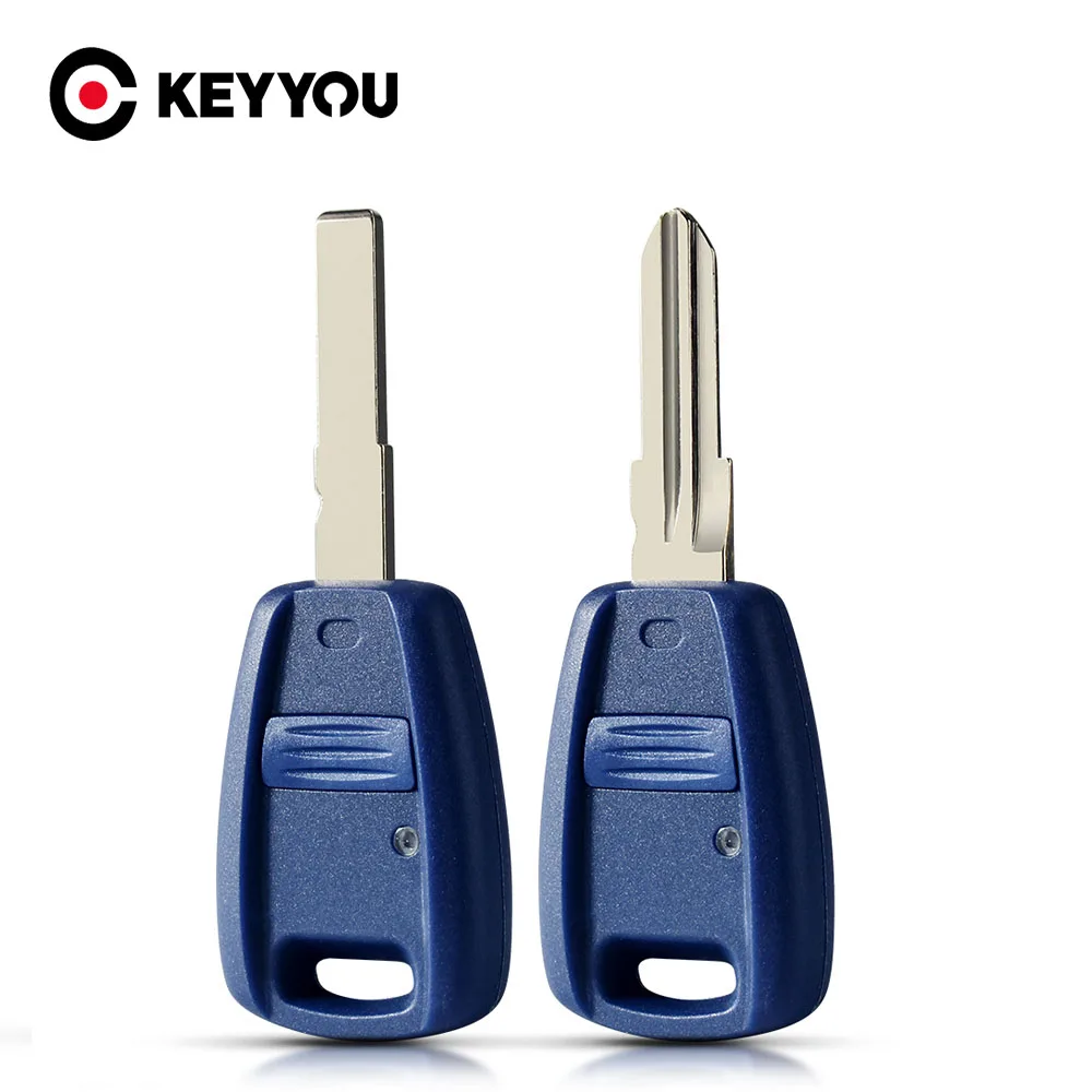 Immagine di Chiave Transponder con Custodia Blu per Fiat Punto, Doblo, Bravo, Seicento, Stilo - Modello Uncut Sip22 GT15R Lama