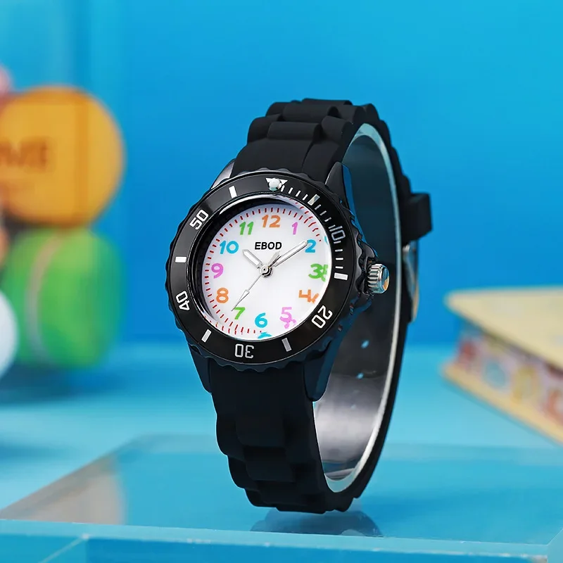 Image de Montre Enfant Colorée - Silicone Souple & Résistante à l'Eau