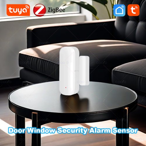 Tuya Zigbee Deur Raam Sensor Smart Home Security Alarm Draadloze Magnetische Anti-diefstal Contact Detector App Remote Monitor