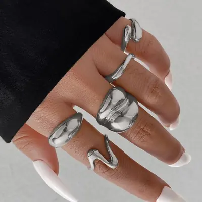Image de Bague Punk Boho - Set de 15 Pièces