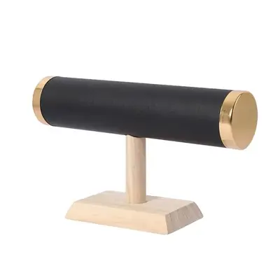 Image de Présentoir de Bijoux en Bois Massif avec Couverture Métallique