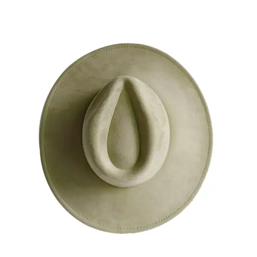 Image de Chapeau Fedora Classique en Daim - Style Jazz & Élégance