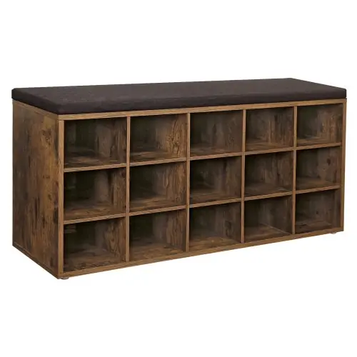 Image de Banc à Chaussures Organisateur avec Siège Rembourré