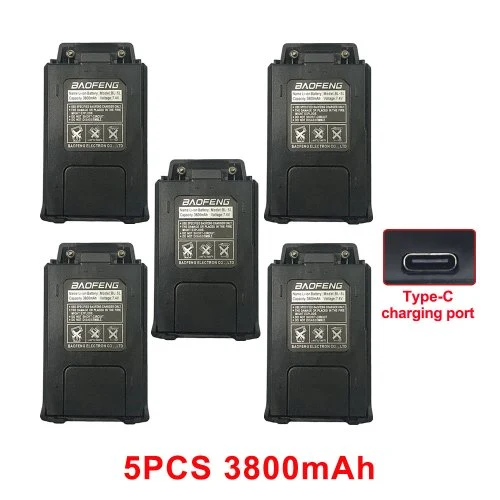 5Pcs 3800mAh batteria