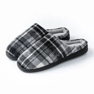 Image de Pantoufles Hommes Confortables en Mousse Mémoire - Chaudes & Douces