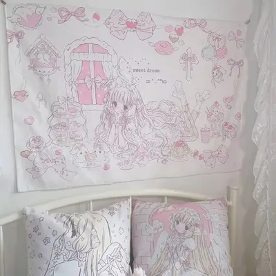 Image de Tapisserie Rêve Doux Coeur Rose Violet