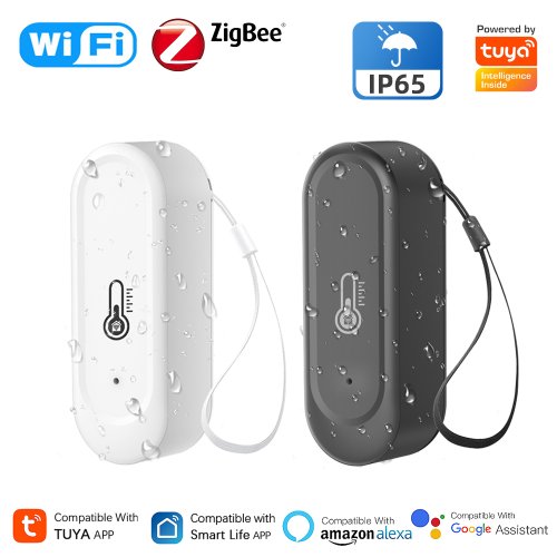 Image of Smart Outdoor Weather Station with Temperature and Humidity Sensor – Wi-Fi & Zigbee Connectivity, IP65 Waterproof, App Control, Alexa & Google Home Compatible