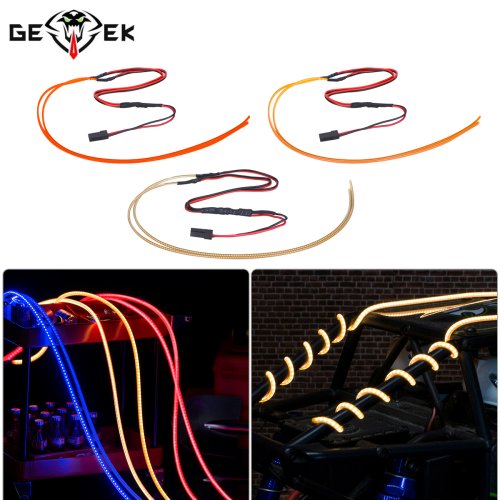 Bild von Flexibles LED-Streifenlicht mit Nachtstrahlern – Schneidbare Deko-Beleuchtung für 1:18 und 1:24 RC-Autos, SCX24, TRX4M, Upgrade-Teile & DIY-Zubehör