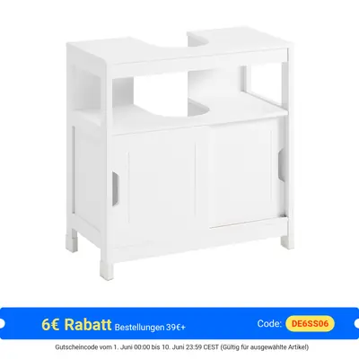 Image de Lavabo Sous Armoire Sobuy FRG128 II - Vanité de Salle de Bain Complète