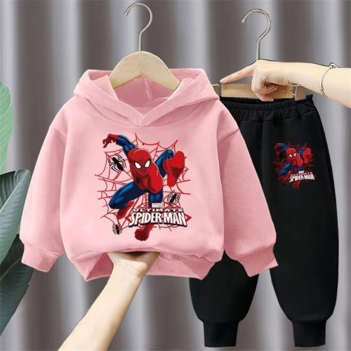 Bild von Marvel Frühling Herbst Kinderbekleidungssets Jungen Cartoon Sweatshirt + Jogginghose 2-teilig Kinder Kapuzen-Sport-Pullover-Set Trainingsanzug