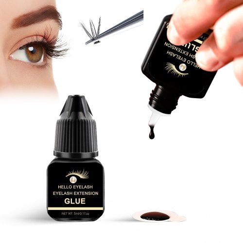 Afbeelding van DIY 5 ml Sneldrogende Sterke Valse Wimper Extension Lijm Lijm Retentie 7-14 dagen Lage Geur Nertsen wimper Lijm thuis
