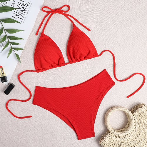 Imagen de Traje De baño brasileño sexi para mujer, conjunto De Bikini con sujetador push-up, traje De baño De dos piezas, ropa De playa, traje De baño para mujer