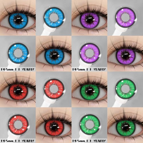 Image of Natural Colored Contact Lenses for Anime Cosplay, Halloween & Everyday Beauty – 2-Piece Set with Comfortable Fit and Vibrant Colors