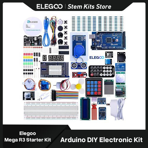 Image of Elegoo Mega R3 Ultimate DIY Electronics Starter Kit with Comprehensive Tutorials for Arduino IDE Projects