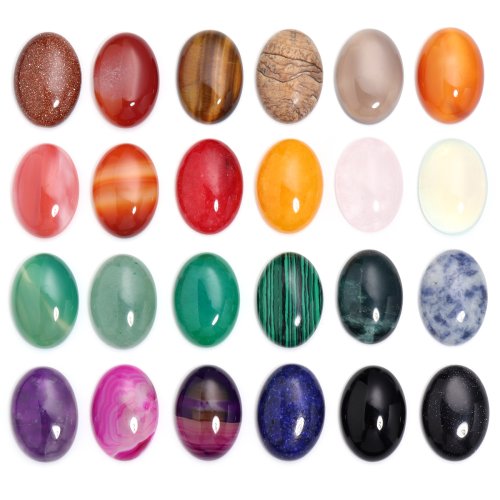 Immagine di 2/5/10 Pz/pacco Naturale Forma Ovale Pietra Occhio di Tigre Opale Agate Cabochon Perline Sparse per la Produzione di Gioielli Accessori Gioielli FAI DA TE