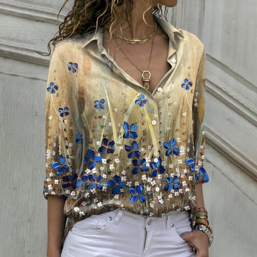 Imagen de Camisas elegantes para mujer, camisas de manga larga a la moda, Tops sueltos para mujer
