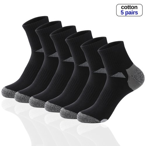 Bild von 5 Paar neue Frühlings-Herrensocken stricken Sport-Socken im Freien Fitness atmungsaktiv schnell trocknend verschleißfeste Laufsocken Mann Großhandel