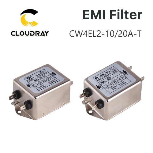 Image of Cloudray Power EMI Filter CW4L2 10A & 20A T Single Phase AC 115V/250V 20A 50/60Hz for Industrial Applications
