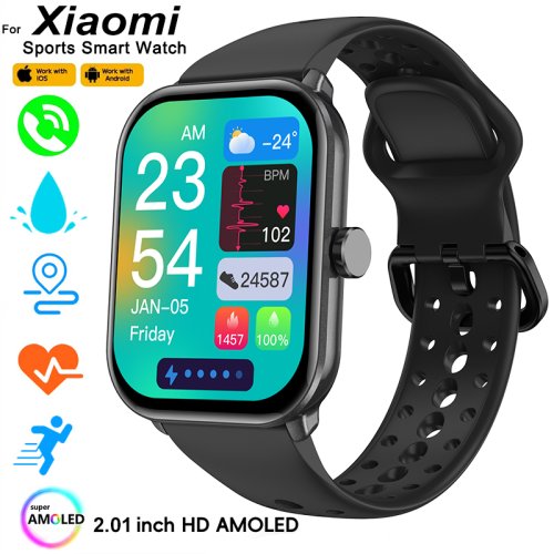 Imagen de Reloj Inteligente Xiaomi Watch 5 Global para Hombres y Mujeres con Pantalla AMOLED HD, Monitor de Ritmo Cardíaco, Llamadas por Bluetooth, GPS, Impermeable y Funciones Deportivas