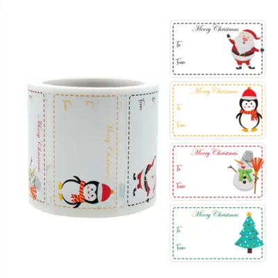 Image de Étiquettes de Noël Auto-Adhésives - 250 Pièces