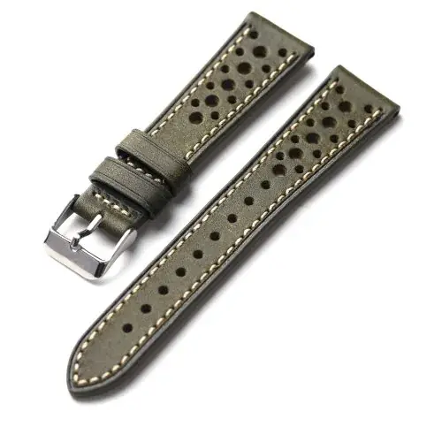 Image de Bracelet Cuir Italien Ultra Fin - Design Ventilé pour Hommes