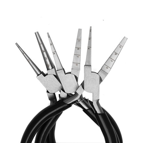 Image of Professional Precision Round & Square Nose Pliers with 2-8mm Loop Forming Capacity – Ideal for Beading, Jewelry Making, and Wire Crafting