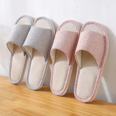 Image de Pantoufles Lin Confortables - Pour Toute Saison