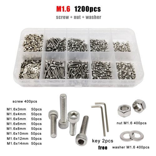 Imagen de Kit de Tornillos Hexagonales Inoxidables DIN912 - Variedad de Tamaños