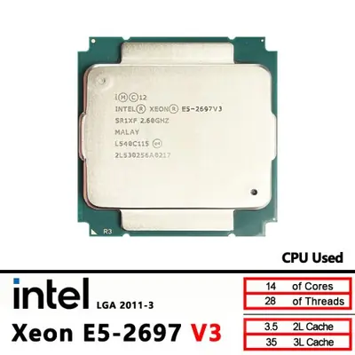 Image de Intel Xeon E5-2697 v3 14C/28T - CPU Puissant pour Serveur et Bureau
