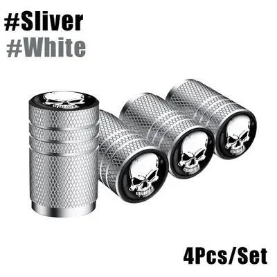 Image de Bouchons de Valve Anti-Poussière en Aluminium - Lot de 4