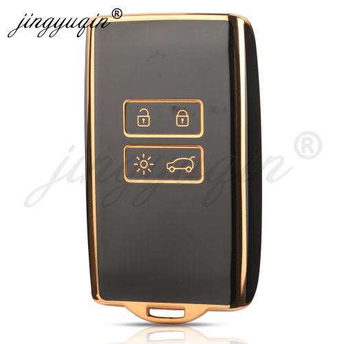 Immagine di Custodia in TPU per Chiave Auto con Fob, Compatibile con Renault Espace 5, Kadjar, Koleos, Captur, Megane 4, Talisman, Arkana e Dacia Sandero