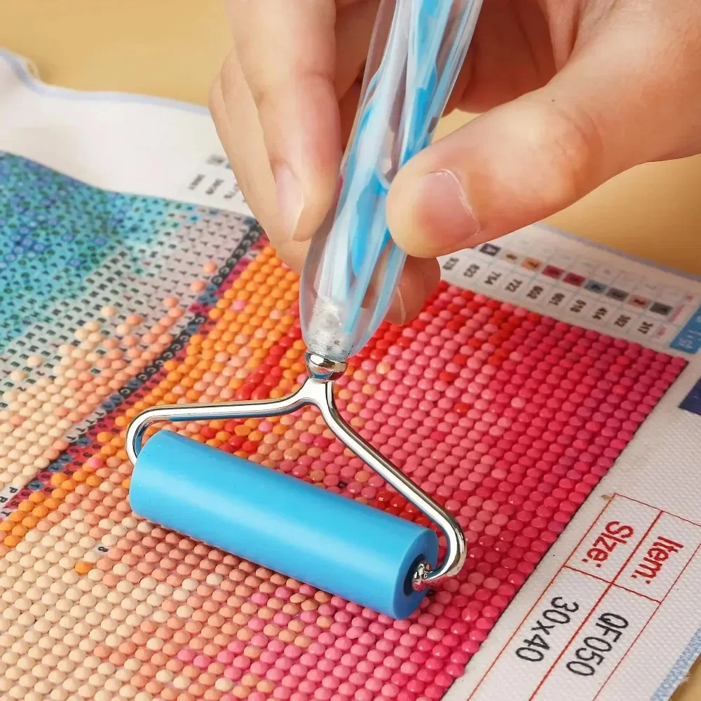 Bild von Diamantmalerei Werkzeug-Set mit Trommelroller und Tablett – Perfektes Zubehör für Mosaikstickerei und kreative Kunstprojekte