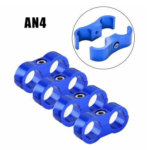 Immagine di AN4 AN6 AN8 AN10 Billet Olio combustibile Tubo flessibile acqua Separatore Divisore Morsetto linea separatore Kit Staffa separatore tubo flessibile