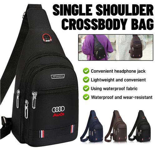 Bild von Elegante Leder One-Shoulder-Tasche mit integrierter Geldbörse und Kartenfächern – Perfekt für Audi S-Line, TT, A1, A2, A3, A4, A5, A6, A7, A8, 8P, B6, C5, C6, C7, Q5
