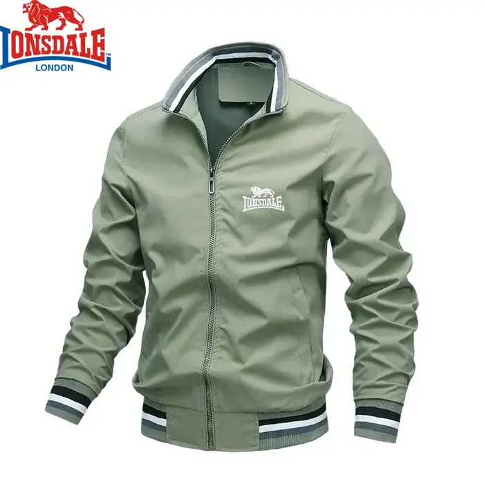 Image de Veste Homme Coupe Vent Imperméable Col Montant Automne Hiver