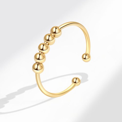 Afbeelding van Stress Relief Spinner Ring - Verstelbaar Zilveren Sieraad