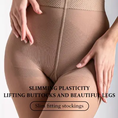 Image de Collants Transparent 40D Haute Taille - Contrôle Haut & Ongles Renforcés