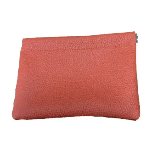 Image de Portefeuille Long Cuir Véritable avec Fermeture Automatique