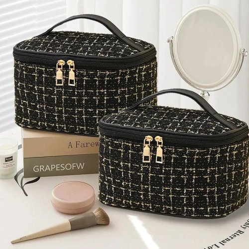 Immagine di Borsa Organizzatrice per Cosmetici da Donna – Stile Coreano Moderno, Grande Capacità, Portatile e Ispirata agli Instagram