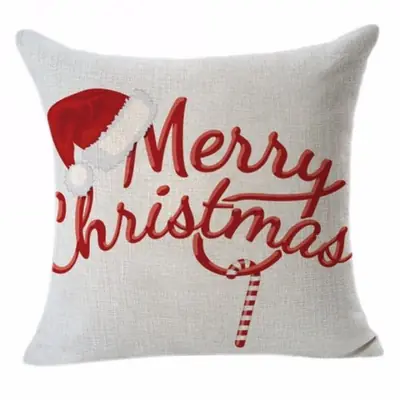 Image de Housse de Coussin Noël Père Noël & Renne - Déco festive