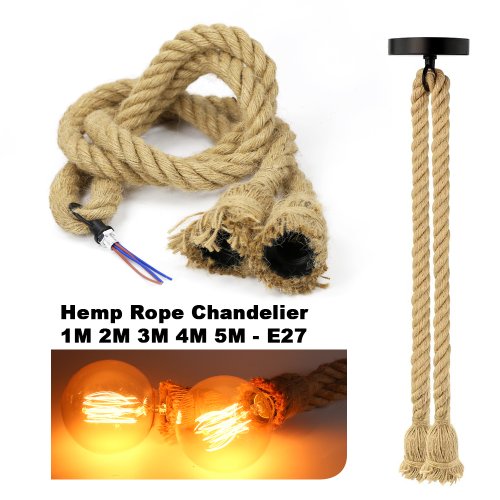 Image de Lampe Vintage en Chanvre - Style Industriel Rétro