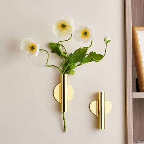 Image of Elegant European-Style Wall-Mounted Hydroponic Flower Vase – Modern Hanging Planter for Home, Office & Living Room Decor