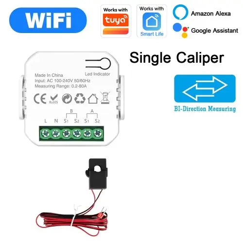 Image de Compteur Énergie WiFi Intelligent Tuya - Surveillance Solaire