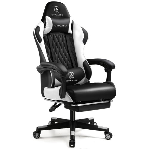 Afbeelding van Ergonomische Gaming Stoel met Voetensteun & Verstelbare Kussens
