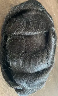 Image de Toupet Homme Base Peau Ultra Fine - Cheveux Naturels 80% Densité