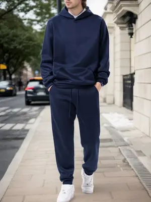Image de Survêtement Homme Mode Automne-Hiver - Sweat à Capuche + Pantalon Jogging
