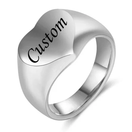 Plata corazón personalizado