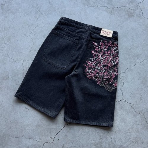 Imagen de Pantalones Cortos Harajuku Y2K con Bordado Floral Vintage